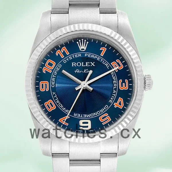Rolex Air-king Men's 36mm 114234BLAO Blue Dial Automatic