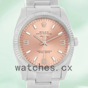 Rolex Air-king 114234PSO 36mm Men's Silver-tone Pink Dial