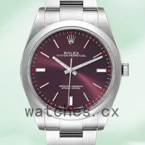 Rolex Oyster Perpetual 41mm Unisex m114300-0002 Automatic Red Grape Dial