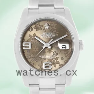 Rolex Datejust 116200BFAO Men's 36mm Silver-tone Oyster Bracelet