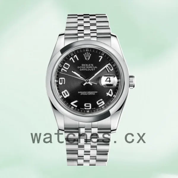 Rolex Datejust Men's 116200BKCAJ 36mm Bracelet Black Concentric Dial - Image 2