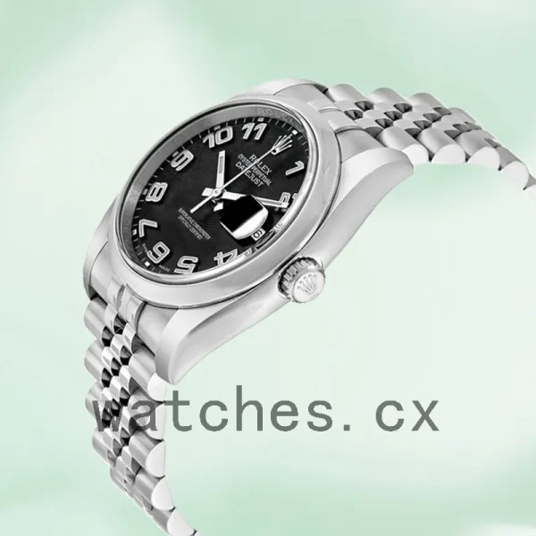 Rolex Datejust Men's 116200BKCAJ 36mm Bracelet Black Concentric Dial - Image 3