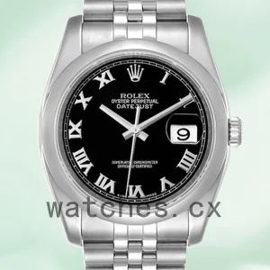 Rolex Datejust Men's 116200BKRJ 36mm Silver-tone