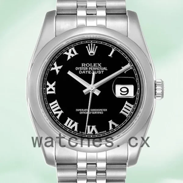 Rolex Datejust Men's 116200BKRJ 36mm Silver-tone