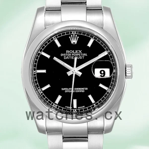 Rolex Datejust Men's 36mm 116200BKSO Silver-tone Black Dial