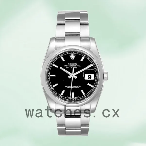 Rolex Datejust Men's 36mm 116200BKSO Silver-tone Black Dial - Image 2