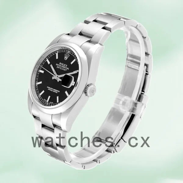 Rolex Datejust Men's 36mm 116200BKSO Silver-tone Black Dial - Image 3