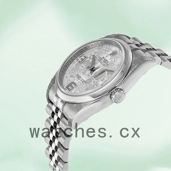 Rolex Datejust Men's 116200SFAJ 36mm Silver Floral Dial - Image 3