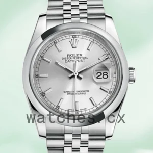 Rolex Datejust 36mm 116200SSJ Men's Silver Dial Silver-tone