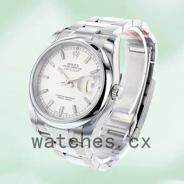 Rolex Datejust Men's 36mm 116200SSO Automatic Silver Floral Dial - Image 3