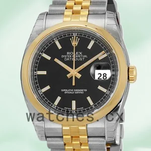 Rolex Datejust Men's 116203BKSJ 36mm Jubilee Bracelet