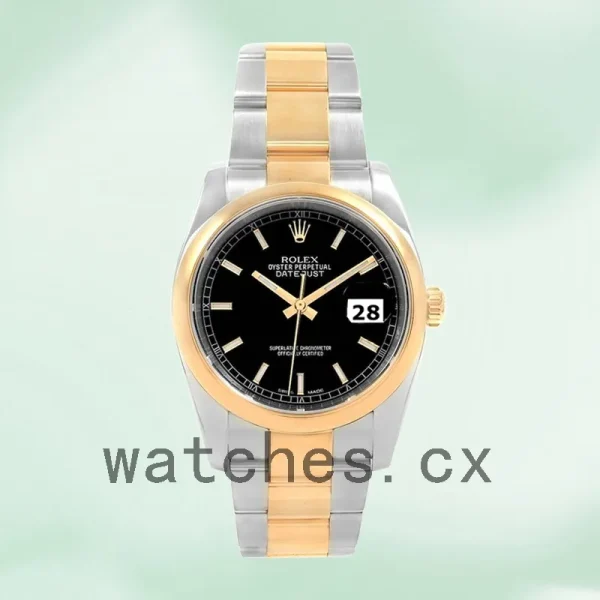 Rolex Datejust Men's 116203BKSO 36mm Black Dial Silver-tone - Image 2
