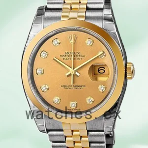 Rolex Datejust Men's 116203CDJ 36mm Silver-tone Champagne Dial