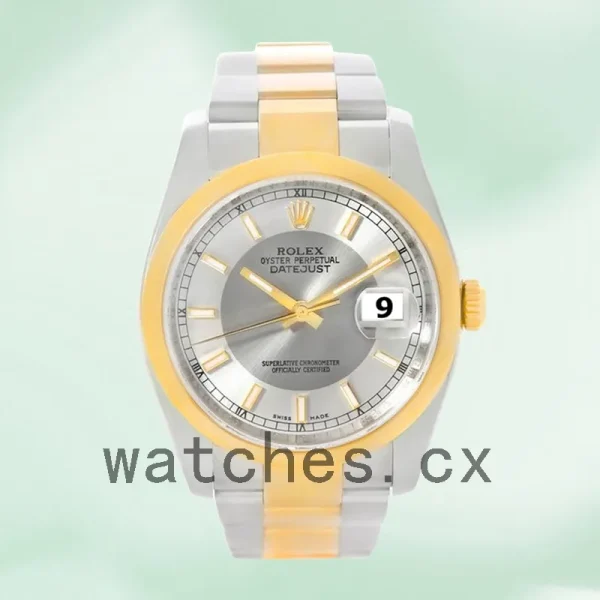 Rolex Datejust 116203STSO 36mm Men's Silver Tuxedo Dial - Image 2