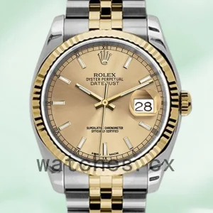 Rolex Datejust Men's 116233-CSJ 36mm Silver-tone
