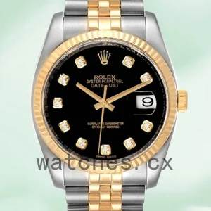 Rolex Datejust 116233BKDJ Men's 36mm Jubilee Bracelet Silver-tone