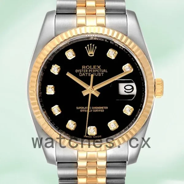 Rolex Datejust 116233BKDJ Men's 36mm Jubilee Bracelet Silver-tone