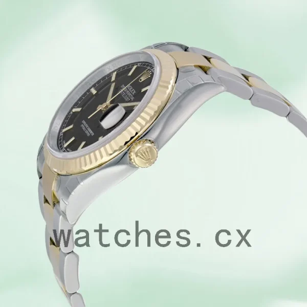 Rolex Datejust 116233BKSO Men's 36mm Silver-tone Oyster Bracelet - Image 3