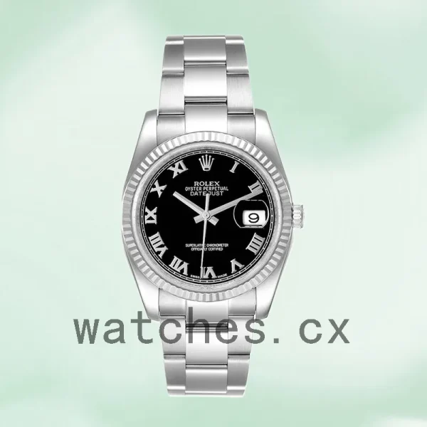 Rolex Datejust 36mm Men's 116234BKRO Oyster Bracelet - Image 2