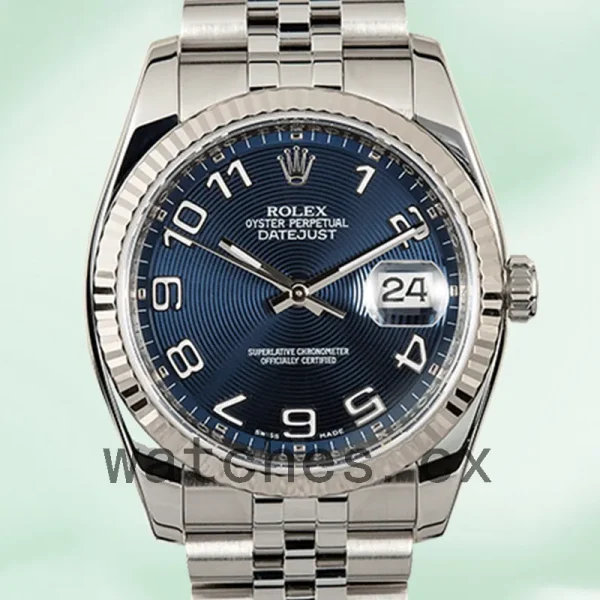 Rolex Datejust 116234BLCAJ 36mm Men's Bracelet Blue Concentric Dial