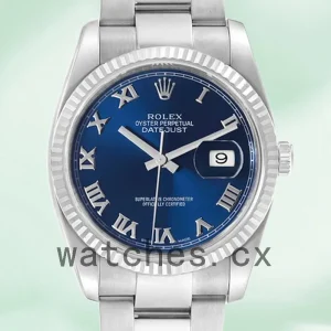 Rolex Datejust 116234BLRO Men's 36mm Blue Dial