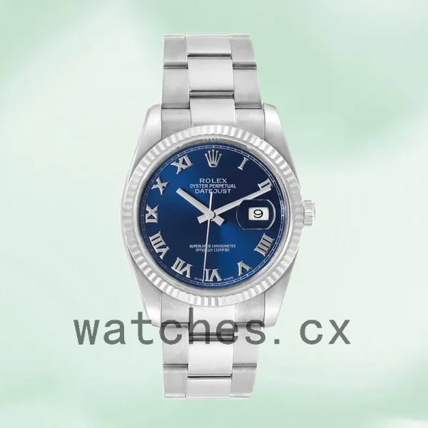 Rolex Datejust 116234BLRO Men's 36mm Blue Dial - Image 2