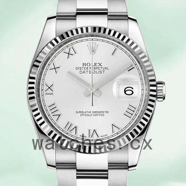 Rolex Datejust Men's 116234WRO 36mm White Dial Automatic