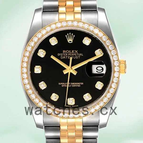 Rolex Datejust 116243BKDJ 36mm Men's Silver-tone Bracelet