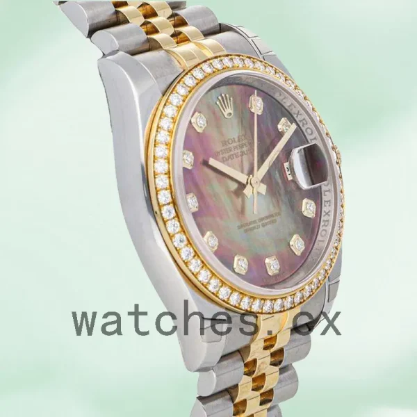 Rolex Datejust 116243BKMDJ Men's 36mm Automatic Bracelet - Image 3
