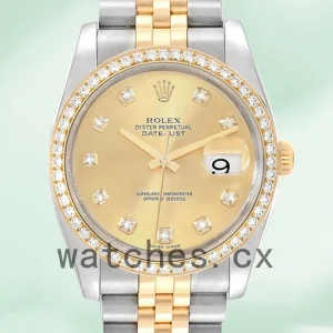 Rolex Datejust 116243CDJ Men's 36mm Champagne Dial Bracelet
