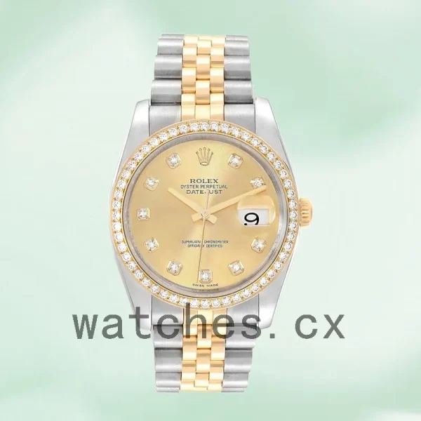 Rolex Datejust 116243CDJ Men's 36mm Champagne Dial Bracelet - Image 2