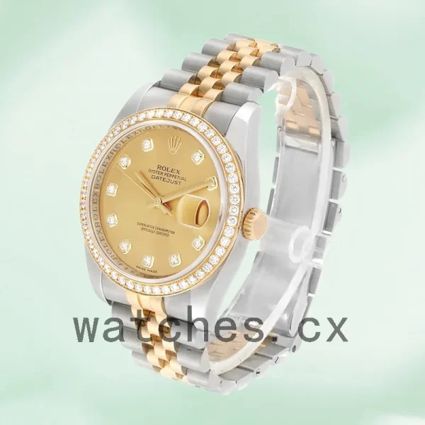 Rolex Datejust 116243CDJ Men's 36mm Champagne Dial Bracelet - Image 3