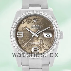 Rolex Datejust 116244BFAO Men's 36mm Silver-tone Automatic