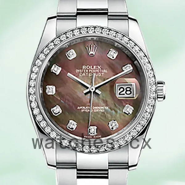 Rolex Datejust 36mm Men's 116244BKMDO Mother of Pearl