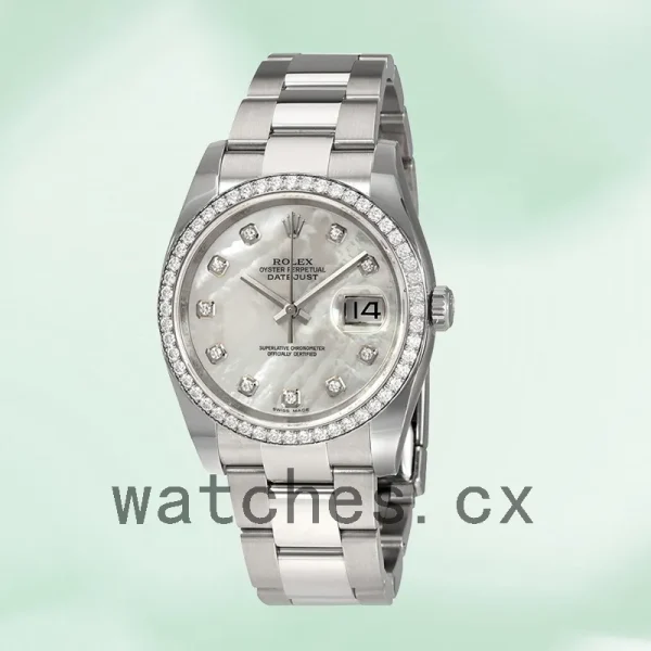 Rolex Datejust 116244MDO Men's 36mm Oyster Bracelet Mother of Pearl - Image 2