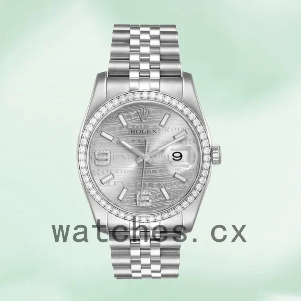 Rolex Datejust Men's 36mm 116244SWDAJ Silver Wave Dial Silver-tone - Image 2