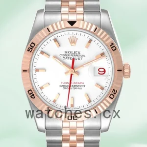 Rolex Datejust Turn-o-graph 116261 Men's 36mm White Dial Silver-tone