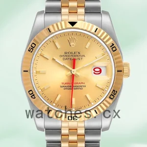 Rolex Datejust Turn-o-graph 36mm 116263 Men's Silver-tone Champagne Dial