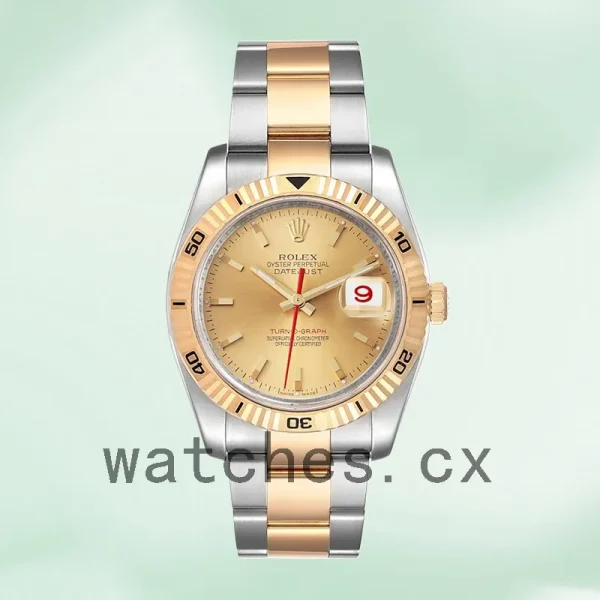 Rolex Datejust Turn-o-graph 36mm 116263 Men's Silver-tone Champagne Dial - Image 5