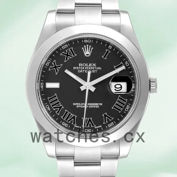 Rolex Datejust 41mm Men's 116300BKRO Automatic Silver-tone
