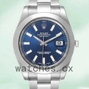 Rolex Datejust 116300BLSO Men's 41mm Silver-tone