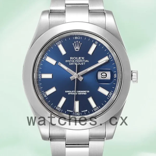 Rolex Datejust 116300BLSO Men's 41mm Silver-tone