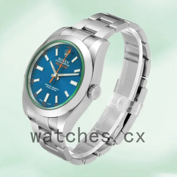 Rolex Milgauss Men's 40mm m116400gv-0002 Blue Dial Oyster Bracelet - Image 3