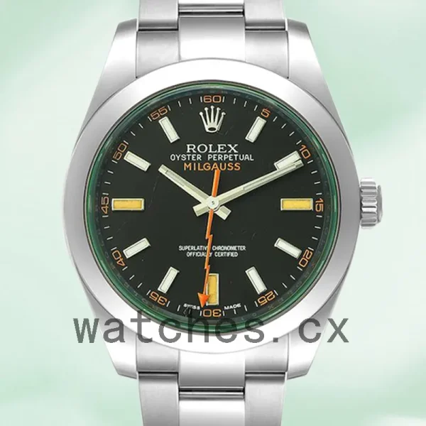 Rolex Milgauss 40mm m116400gv-0001 Men's Silver-tone Oyster Bracelet