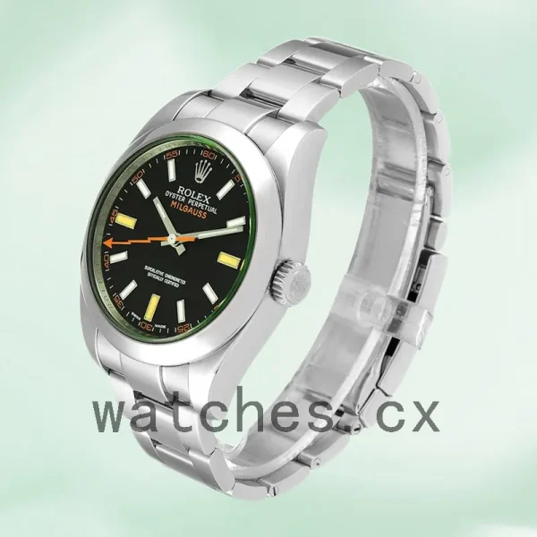 Rolex Milgauss 40mm m116400gv-0001 Men's Silver-tone Oyster Bracelet - Image 3