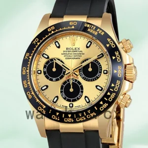 Rolex Daytona 116518CBKSR 40mm Men's Rubber Band Black Dial