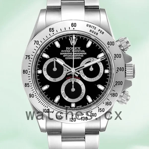 Rolex Daytona 40mm 116520BKSO Men's Silver-tone