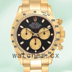 Rolex Daytona Men's 116528-78598 40mm Black Dial Gold-tone