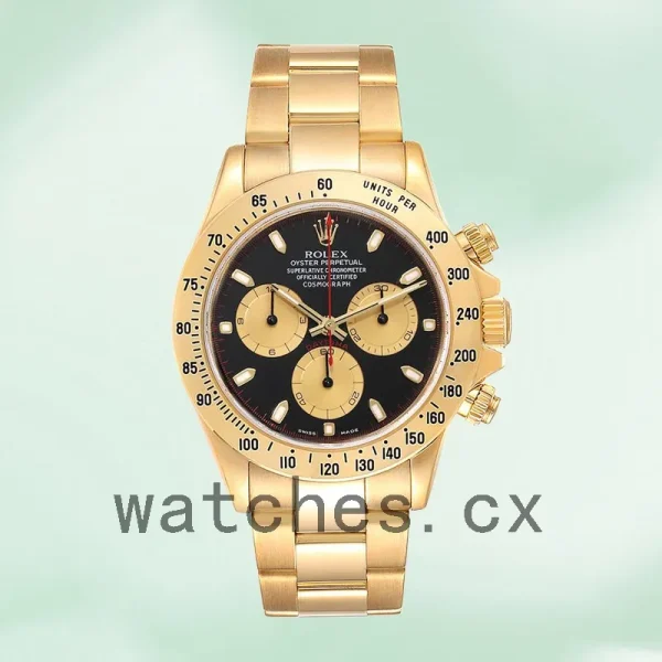 Rolex Daytona Men's 116528-78598 40mm Black Dial Gold-tone - Image 2