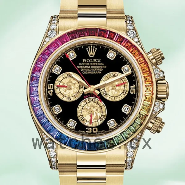 Rolex Daytona Men's 40mm 116598RBOW Gold-tone Black Dial